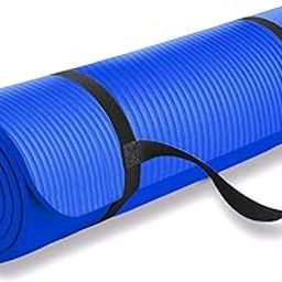 FIT FOUR ® Yoga MAT for Men and Women with 5-MM Anti-Slip, Light Weight, Extra Large Made by EVA Quality for Men & Women Gym Workout and Yoga Exercise with Shoulder Strap (Qnty-1 Pcs) (Color-Blue)-image-39
