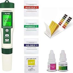 amiciSense Digital Water Quality Tester, 10 in 1 PH Meter with EC/TDS/Temperature/S.G/ORP/Salinity /H2 /Fertile/Resistivity Test for Drinking Water Monitoring with Calibration Function-10