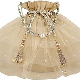 frill potli bag for girls and women, handcrafted, unique,English Rose embroidered, durable, designed for being functional and trendy with ample storage-image-25