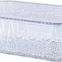 Kuber Industries 2700 ml Acrylic Premium Storage Box and Organiser | Multipurpose Fridge Storage Containers, Makeup & Stationery Items | Home/Office Drawers Organisers | Transparent-86