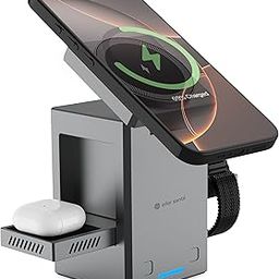 eller santé® Qi2 Certified 3in1 Wireless Charger 23W MagSafe Touch to Unfold Charging Stand for iPhone 16/16 Plus/16 Pro/16 Pro Max, iPhone 15/14/13/12 Series, AirPods 2/3/Pro Series 9/4/SE– Grey-picture-13