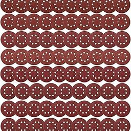 5 Inch 8 Hole Orbital Sanding Discs Total (# 600 Grit, 20)-image-7