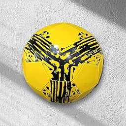 Soccer Ball for Kids, Size 5, Yellow and Black, PVC Material-image-90