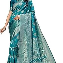 shasmi Women's Banarasi Saree Pure Kanjivaram Silk Saree Soft new ladies 2025 Design Wear Pattu Sarees Latest Party Sari collections With Blouse Piece for Wedding sadi (PARI-218)-picture-6