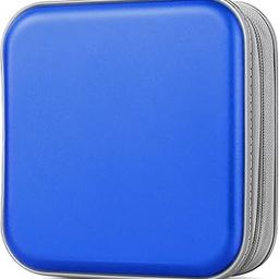 CD Case, DVDs Wallet Holder, CD/DVD Case Wallet 40 Discs Heavy Duty Bag Binder Storage Booklet Album (Blue)-image-46