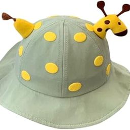 Baby Bucket Hat Sun Beach Cap Fishermans Hats Spring Cute Dot Sunshade Hat Baby Cartoon Giraffe Cap for 6M-3 Years Children-image-41