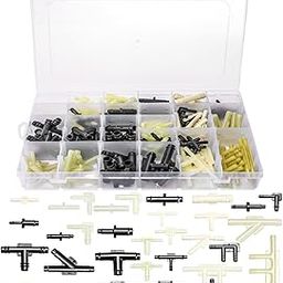 ZAVOOS 159 Pieces Vacuum Connector Assortment, 32 Sizes Automotive Vacuum Tee Connector Kit, Heat Resistance 240°C / 460℉ Nylon Tubing Hose Cap for Automotive Replacement, Tube Maintenance-image-41