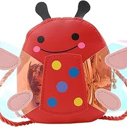 syga Cute Butterfly Crossbody Bag for Kids – Cartoon Animal Shoulder Bag with Adjustable Strap(Red)-picture-6
