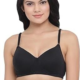 Women's Cotton Lightly Padded Wire Free T-Shirt Full-Coverage Bra-picture-1
