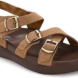 Men Tan Faux Leather Ultra Comfortable Casual Slip On Sandals-image-92