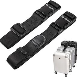 Vividwise Luggage Straps, Luggage Connector Straps for Suitcases, Travel Belt Accessories 2 Pack,1.25" Endless Leather for Connect Your 3 Luggage Together (1.25" Normal Size)-image-17