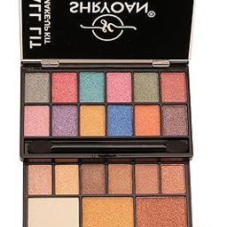 Shryoan All Lit Make-up Kit With 18 Eyeshadow & 3 Highlighter Powder Make-up Palette | Highly Pigmented Pocket Friendly Make-Up Kit | (20 gm) (Shade 02)-1