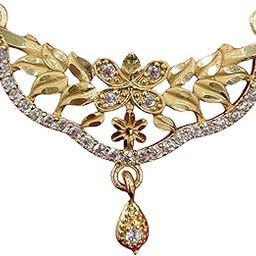 Traditional Gold-Plated Mangalsutra Pendant with CZ Stones, Drop Design, D4-image-37