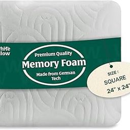 The White Willow Memory Foam Square Cushion for Car, Sofa, Diwan, Bed, Chair & Couch-Premium Decorative Square Cushion for Sofa-Throw Pillow-Square Cushions for Back Support-Soft-XXL King-24x24 Inch-image-33