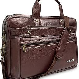Leather Bag for Man – Stylish Office Bag | Premium Laptop Bags for Men | Office Bags for Man with Adjustable Strap & Compartments | Office Bag for Men – Fits 15.6" Laptop (Brown)-52
