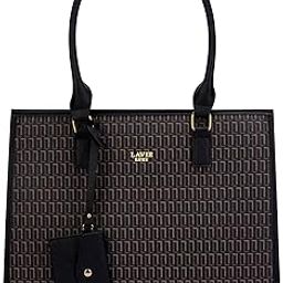 Lavie Luxe Women's Quad25 Monogram Print Satchel for Women | Satchel Box Handbag for Work | Ladies purse | Stylish Shoulder Bag | Gift For Women | Ladies Purse Handbags-image-9