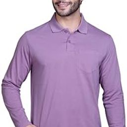 Full Sleeves Collar T-Shirt for Men with Pocket || Cotton Polos for Men || Gents T-Shirt-image-70