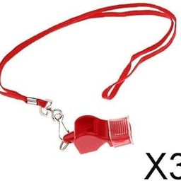 SAZ DEKOR 3xSoccer Referee Whistle Team Sports/Survival Camping Hiking Rescue Red-image-19