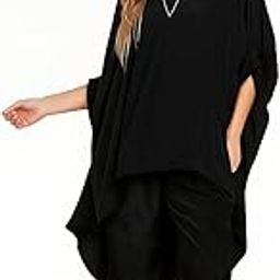 Boutique Collection Silk Crepe High Low Style Free Size Kaftan With Pant tunic Cover up Caftan Top Shirt | Festive Look-image-14