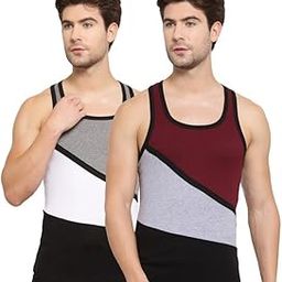 Mens Gym Vest with Stylish 3 Colour Panel Pack of 2-picture-30
