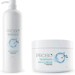 God-Rej Probio Keratin Revive Shampoo 1000ml and Mask 500 g For Normal to Dry Hair No Paraben with Hydrolyzed Keratin-30