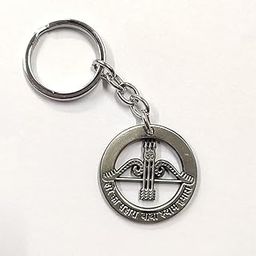 Auspice Lord Jai Shree Shyam Metal Keychain and Keyring for House, Bike, Car Office Keys hare ka sahara Khatu Shyam hamara keychain-image-22