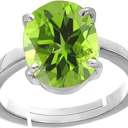 Certified (Special Quality) Unheated Untreated 5.37 Carat Ceylone Natural Green Peridot Adjustable Ring Gemstone by Lab Certified-image-71