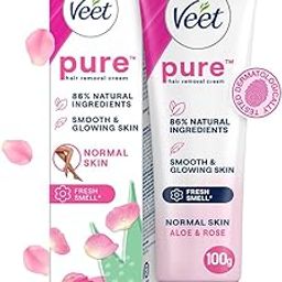 Veet Pure Hair Removal Cream for Women For Normal Skin - 100g | Suitable for Legs, Underarms, Bikini Line, Arms-63