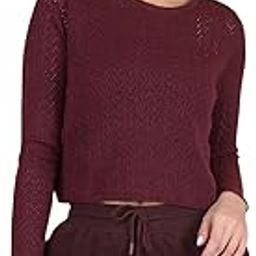 crimsoune club Women's Wine Embroidered Crop Length Acrylic Sweater-picture-25