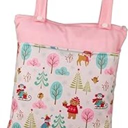 LOOM TREE® Baby Diaper Pouch Zipper Baby Wipe Bag for Outdoor Activities Travel Picnic Pink | Diapering | Diaper Bags-image-70