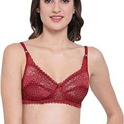 Women's Net Non Padded Wire Free Full Coverage Bra-8