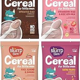 Slurrp Farm Ragi Trial Pack Combo, No Added Sugar No Salt, Rich in Calcium, Easy for Digestion, 50g each (Pack of 4)-image-45