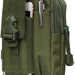 Multi-Purpose Water Resistant Poly Tool Holder EDC Pouch Camo Bag Military Nylon Utility Tactical Waist Pack Camping Army Pouch (Green)-image-11