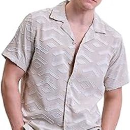 Cream Geometric Shirts-image-5