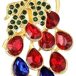 mahi Multicolor Crystals Vintage Leaf Saree Pin Brooch for Women (PABP1101180PR)-picture-30