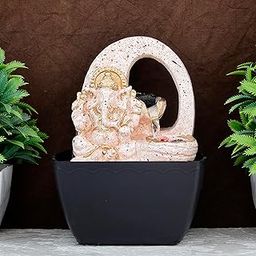Global Grabbers Polyresin Table Top Indoor Outdoor Water Fall Fountain with LED Lights Home Decor Decoration Gift Gifting Items-STN_WT-SF25-image-99