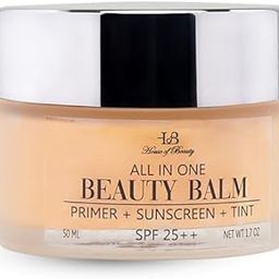 HOUSE OF BEAUTY All-in-One Beauty Balm Sunscreen with SPF 25++ – Hydrating Tinted Primer foundation, Natural/Mineral sun protection, Anti-Aging & Skin-Brightening Formula, Non-Greasy Finish - 50 ml-29