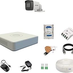 Clocite HIKVISION 4 Channel DVR with 5MP 1 Bullet Cameras with Audio Recording (Day/Night Vision) + 500GB HDD + Copper Cable Roll (1+3) 4 CH Power Supply + BNC & DC Full Combo Kit-image-4