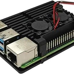 Raspberry Pi Metal Aluminum Case with Double Fans for Raspberry Pi 4B (Black)-image-38