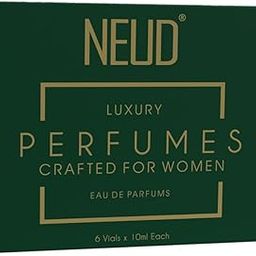 NEUD Luxury Eau De Perfume Gift Set 6 x 10 ml for Women | Eau De Parfums | Fruity, Rosemary, Floral, Sandalwood, lavender, Jasmine Scent | Long Lasting Fragrance EDP Set-18