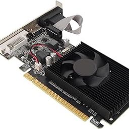 ASHATA GT610 1GB DDR3 64 Bit Gaming Graphics Card, PCIe 2.0 x16 AMD Video Card for Computer PCs, with HDMI VGA DVI Port, Silence Cooling Single Fan, 810MHz GPU-26