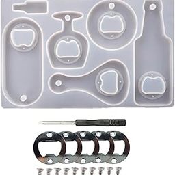BNF®Corkscrew DIY Crystal Resin Epoxy Silicone Mold Beer Spanner Opener Set A|Crafts | Multi-Purpose Craft Supplies | Crafting Pieces | Resin Craft Molds & Supplies-11