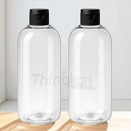 Thinqkart Select 500ml Empty Clear Plastic Bottles Refillable Travel Size Cosmetic Containers Squeeze Bottles With Black Flip Cap For Toiletries, Shampoos, Lotions, Creams (2)-image-23
