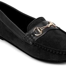 elle Women's Loafers, Black, 6-picture-13