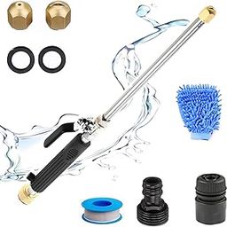 2-in-1 Portable Power Washing Nozzle,High Pressure Surface Cleaning Power Compact and Lightweight,Pressure Washer,With 2 Different Nozzles (Black)-image-8