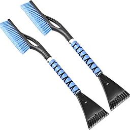 YLCVBUD 27" Snow Brush and Ice Scrapers Detachable Pivoting, Soft Bristle Head,Foam Grip, for Car,Trucks,or SUV Window & Windshield Tool (2pcs)-image-56