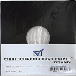 50 CheckOutStore Black Paper Record Polylined with Hole for 12" LP Vinyl 33 RPM (Inner Sleeves)-picture-21