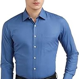 Men's Solid Slim Fit Formal Shirt-image-98