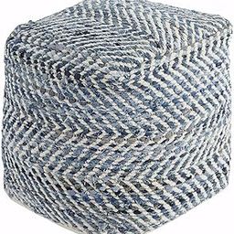 Signature Design by Ashley A1000445 Transitional Pouf, Blue-image-3