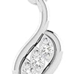 avsar 18k (750) White Gold and Diamond Pendant for Women-picture-45